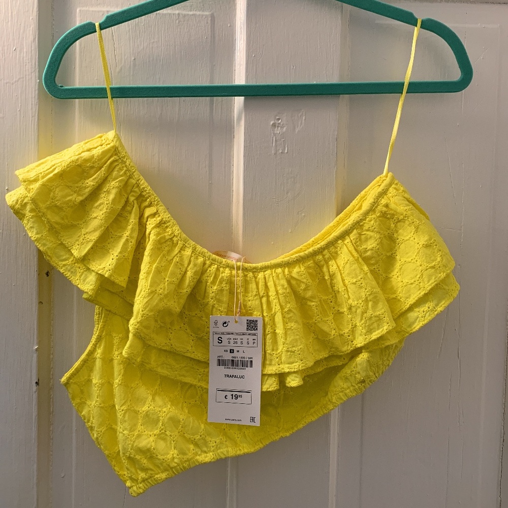 Zara Trafaluc Collection Yellow Bandeau - sz S